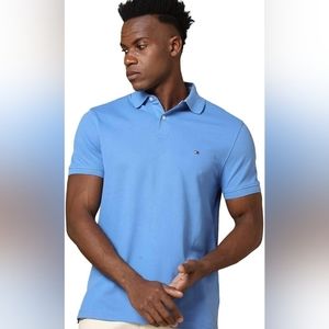 Tommy Hilfiger Mens Short Sleeve Stretch Pique Polo Shirt in Slim Fit    NWT